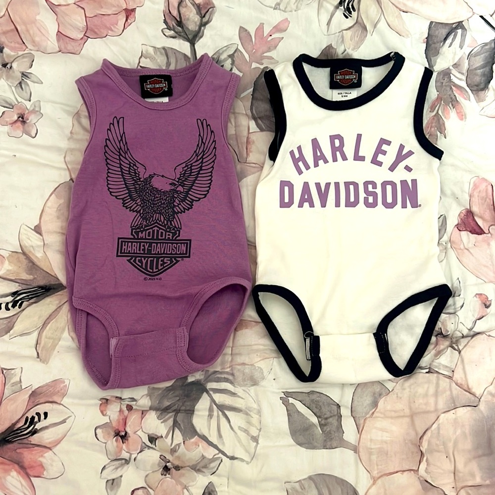 Harley Davidson baby onesies